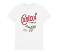 Castrol By Name Unisex T-Shirt in White | Size: Small Castrol White S