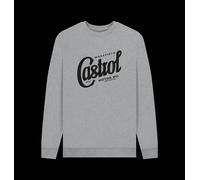 Castrol Classic Logo Wakefield 1 Script Heather Grey Sweatshirt Castrol Light Grey M