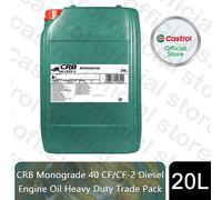 Castrol CRB Monograde 40 CF/CF-2 Diesel Engine Oil Heavy Duty Trade Pack, 20L