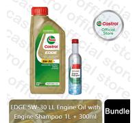 Castrol EDGE 5W-30 LL 1L Engine Oil, with 300ml Engine Shampoo