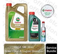 Castrol EDGE 5W-30 LL Service Bundle including Brake Fluid & Engine Shampoo