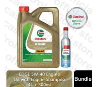 Castrol Edge 5W-40 4L Engine Oil, with 300ml Engine Shampoo