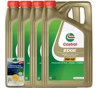 Castrol EDGE Titanium 5W-40 Fully Synthetic Oil 16 Litre 16L + 5L SCREENWASH TAB