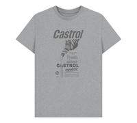 Castrol Fresh Clean Unisex T-Shirt in Light Grey | Size: Medium Castrol Light Grey M