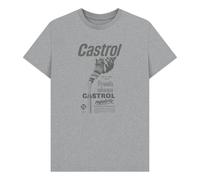 Castrol Fresh Clean Unisex T-Shirt in Light Grey | Size: Small Castrol Light Grey S