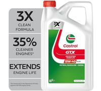 Castrol GTX 15W-40 A3/B3 Mineral Engine Oil, 5L