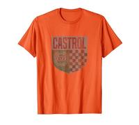 Castrol GTX Racing Motor Oil Vintage Retro Logo PAPL1356 T-Shirt, Men, Orange, Large