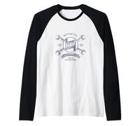 Castrol Liquid Engineering Retro Vintage Faded Logo PAPL1330 Raglan Baseball Tee