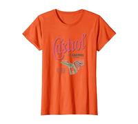 Castrol Liquid Engineering Vintage Retro Logo PAPL1346 T-Shirt, Women, Orange, X-Large