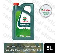 Castrol MAGNATEC 0W-20 D Engine Oil Non-Stop Protection Synthetic Diesel, 5L