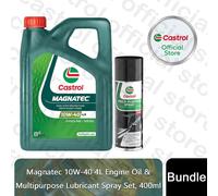 Castrol Magnatec 10W-40 4L Engine Oil & Multipurpose Lubricant Spray Set