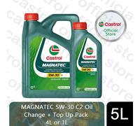 Castrol MAGNATEC 5W-30 C2 4L Oil Change + 1L Top Up Pack