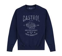 Castrol Men's Retro Engine Sweatshirt in Navy | Size: Medium Castrol Navy M