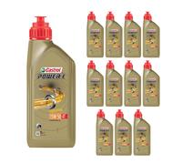 CASTROL POWER 1 SAE 15W50 Engine Oil 4T 4 Stroke 12x 1L Motorcycle Motorbike 12L