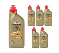 CASTROL POWER 1 SAE 15W50 Engine Oil 4T 4 Stroke 6x 1L Motorcycle Motorbike 6L
