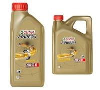 Castrol POWER1 4T 20W-50 Motorcycle Oil 1L + Castrol POWER1 4T 20W-50 Motorcycle Oil 4L