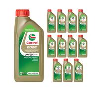 CASTROL SAE 0W20 Engine Oil 12x 1 Litre Synthetic ACEA Light Duty C5 15F610