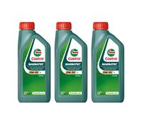 CASTROL SAE 0W30 Engine Oil 3x 1 Litre Synthetic ACEA Light Duty C2 15F67C