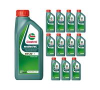 CASTROL SAE 5W20 Engine Oil 12x 1 Litre Synthetic Fits Ford WSS-M2C948-B 15F9C9