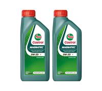 CASTROL SAE 5W20 Engine Oil 2x 1 Litre Synthetic Fits Ford WSS-M2C948-B 15F9C9