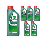 CASTROL SAE 5W20 Engine Oil 6x 1 Litre Synthetic Fits Ford WSS-M2C948-B 15F9C9