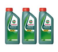 CASTROL SAE 5W30 Engine Oil 3x 1 Litre Synthetic ACEA Light Duty C2 15F6C8