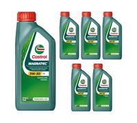 CASTROL SAE 5W30 Engine Oil 6x 1L Synthetic ACEA Light Duty C3 API Gasoline SN