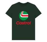 Castrol Stack Unisex T-Shirt in Dark Green | Size: Small Castrol Dark Green S