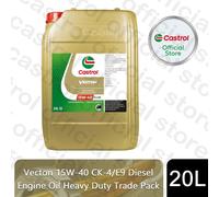 Castrol Vecton 15W-40 CK-4/E9 Diesel Engine Oil Heavy Duty Trade Pack, 20L