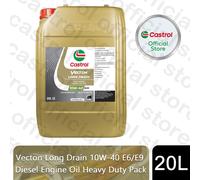 Castrol Vecton Long Drain 10W-40 E6/E9 Diesel Engine Oil Heavy Duty Pack, 20L