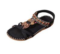 Casual 2026 Flat Sandals for Women Spring Comfortable Summer Rhinestone Cutes Beach Flower Trendy Flip Flops Spring 2026 Boho Cutout Dressy Cute Ladies Work Office Fashion Y2K Comfy