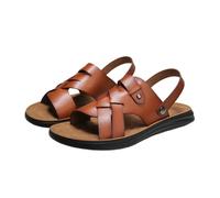 Casual Adjustable the Heel Strap Soft-Soled Clip Toe Beach Sandals for Men, Outdoor Non-slip Breathable Open Toe Hiking Sandals, for Summer, Travel, Outdoor, Beach, Leisure, Driving(White,5.5 UK)