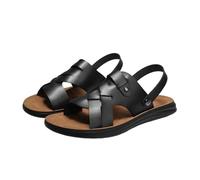 Casual Adjustable the Heel Strap Soft-Soled Clip Toe Beach Sandals for Men, Outdoor Non-slip Breathable Open Toe Hiking Sandals, for Summer, Travel, Outdoor, Beach, Leisure, Driving(Brown,5.5 UK)