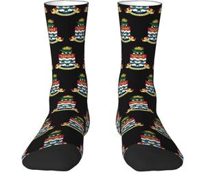 Casual Athletic Socks Cayman Islands The Official Emblem Men’S Sock Warmer,Novelty Trainer Socks For Hiking Yoga Basketball 40Cm