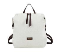 Casual Backpack with Zipper, Textured Contrast Canvas, and Adjustable Straps
