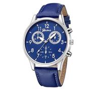 Casual Business Watch Men Analog Quartz Watch Digitally Graduated with a Leather Strap Classic Comfortable, W