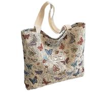 Casual Canvas Bag for Women with Organizational Compartments Large Capacity Shoulder Bag for Daily Use