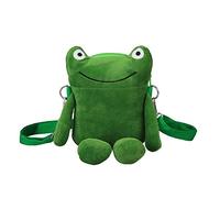Casual Cartoon Shoulder Bag Cute Green For Frog Crossbody Bag Messenger Plush Handbag For Family Gatherings Crossbody