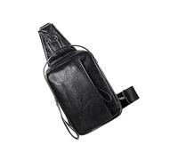 Casual Chest Bag for Men Durable PU Crossbody Sling Bag for Travel School and Outdoor Activities Capacity Design for Essentials Hands Convenience