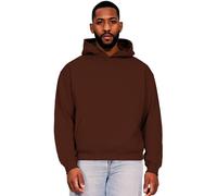 Casual Classics Men's Boxy Ringspun Cotton Oversized Hoodie in Chocolate | Size: Small Casual Classics Chocolate S