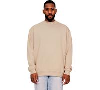 Casual Classics Men's Ringspun Cotton Extended Neckline Tall Oversized Sweatshirt in Light Sand | Size: Large Casual Classics Light Sand L