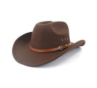 Casual Cowboy Top Hat Vintage Cowgirl Knight Cosplay Party Props Fedora ConcertTour Novelty Costume Cowboy Outdoor Fedora Buckle Belt