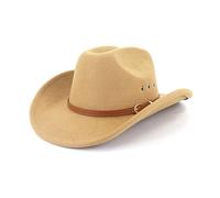 Casual Cowboy Top Hat Vintage Cowgirl Knight Cosplay Party Props Fedora ConcertTour Novelty Costume Cowboy Outdoor Fedora Buckle Belt