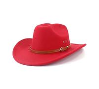 Casual Cowboy Top Hat Vintage Cowgirl Knight Cosplay Party Props Fedora ConcertTour Novelty Costume Cowboy Outdoor Fedora Buckle Belt