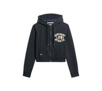 Superdry Womens Athletic Essentials Relaxed Crop Zip-Hoodie
