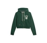 Casual cropped zip-up hoodie for women Superdry Athletic Essentials Vert XL