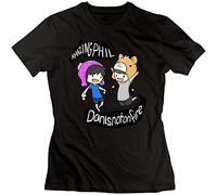 Casual Dan and Phil T-Shirt Black Unisex Mens Tees XXL