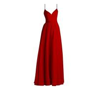 Casual Dresses for Women Personality Solid Color Sexy Dress and Exquisite Design Suitable for All Occasions Wedding Guest Dress (Red, M)