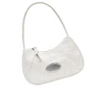 Casual Fashion PU Leather Single Shoulder Bag For Women Simple Solid Color Underarm Purse Handbag Zippered Armpit Shopping Elegant