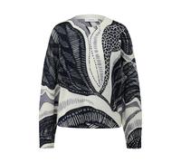 Casual Fit Knitted Sweater with All Over Pattern Women COMMA Bleu 44